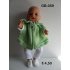 Poncho met muts, gebreid in oud rose